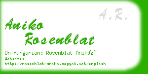 aniko rosenblat business card